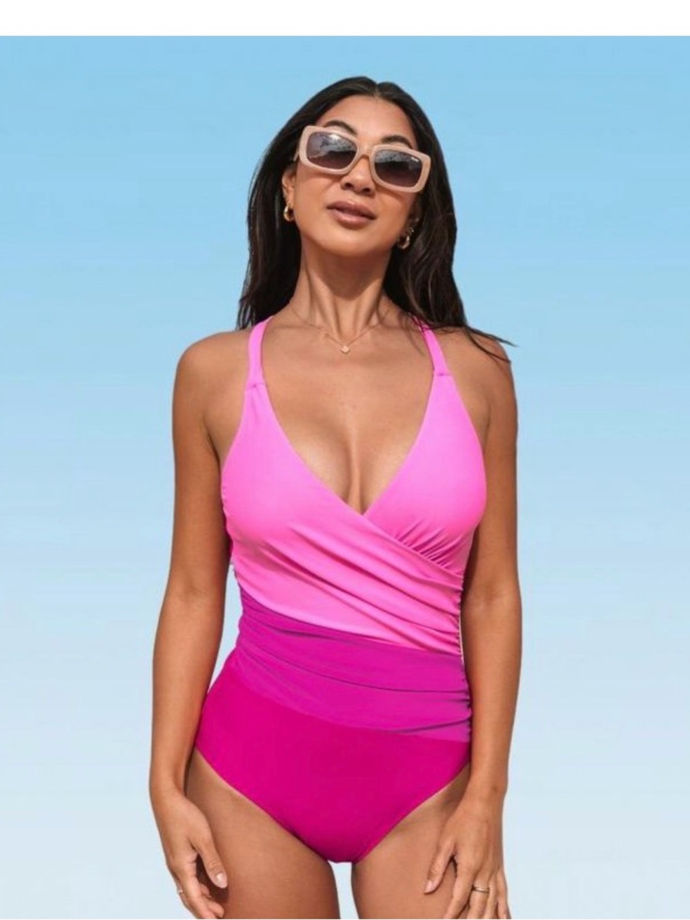 Cupshe Pink One Piece Swimsuit
